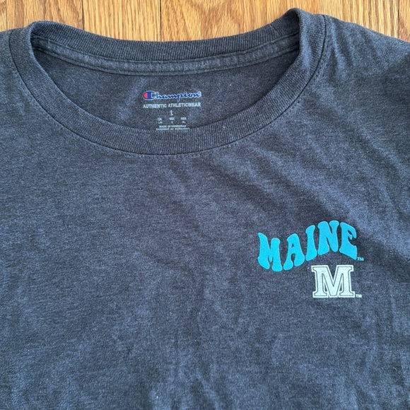 University of Maine Long Sleeve L Shirt Gray black bears size L - Picture 3 of 4